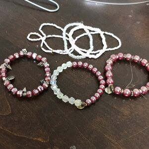 Used Erimish beaded stretch bracelets